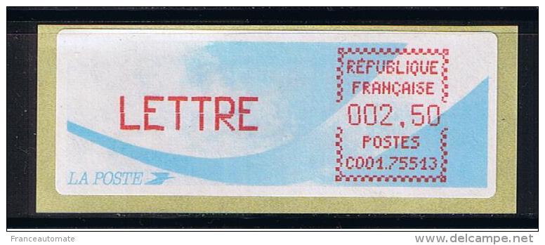 ATM, LSA, CROUZET, PAPIER COMETE, LETTRE 2,50, BUREAU DE PARIS ITALIE, C001 75513. - 1981-84 Types « LS » & « LSA » (prototypes)