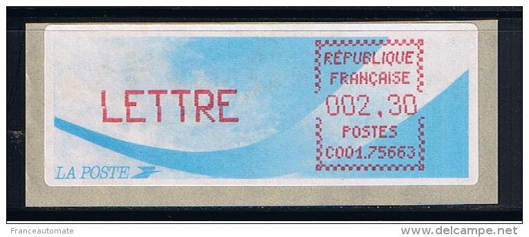 ATM, LSA, CROUZET, PAPIER COMETE, LETTRE 2.30, BUREAU DE PARIS JEANNE D´ARC C001 75563. - 1981-84 Types « LS » & « LSA » (prototypes)