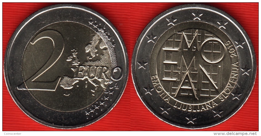 Slovenia 2 Euro 2015 "Emona - Ljubljana" BiMetallic UNC - Slovenië