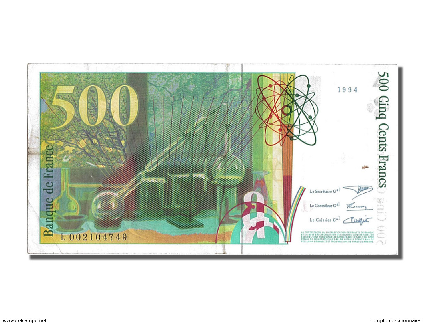 Billet, France, 500 Francs, 500 F 1994-2000 ''Pierre Et Marie Curie'', 1994 - 500 F 1994-2000 ''Pierre En Marie Curie''