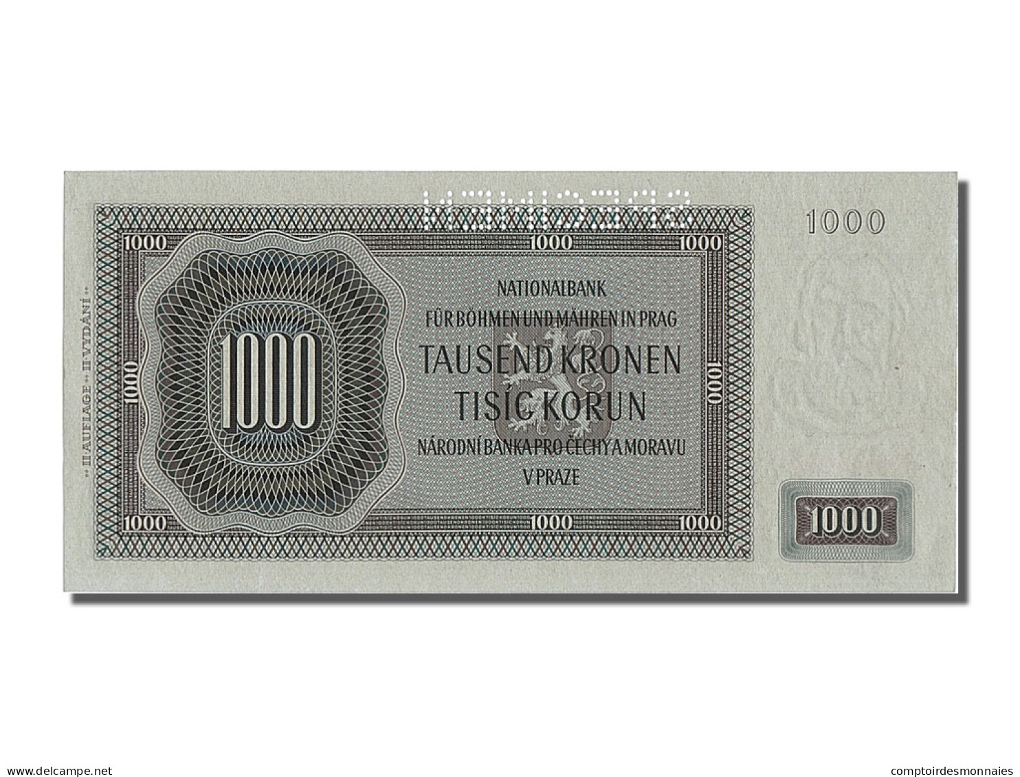 Billet, Tchécoslovaquie, 1000 Korun, 1942, 1942-10-24, NEUF - Tchéquie