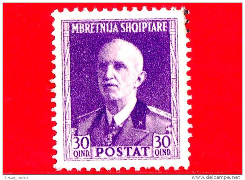 ITALIA - ALBANIA - Occupazioni - Usato - 1939 - Effigie Di Vittorio Emanuele III Di Fronte - 30 - Albanie