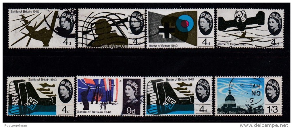 UK 1965 Used Stamp(s) Battle Of Britain (block Of 6) Nrs. 394-401 - Used Stamps