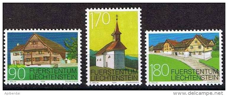 Liechtenstein - 1998 Monuments (unused Serie + FDC ) - Covers & Documents
