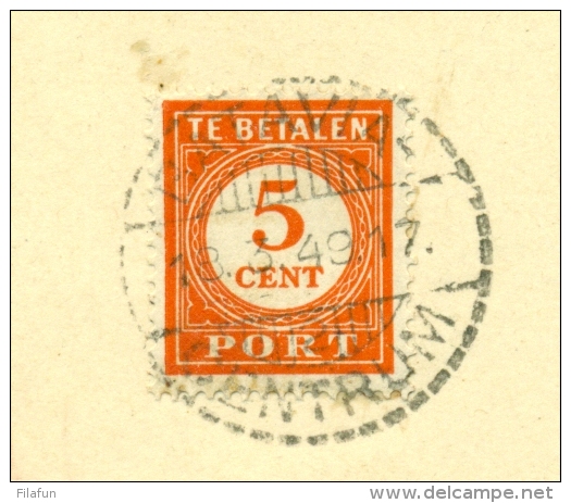 Nederlands Indië - 1949 - 5 Ct Portzegel Op 3,5 Ct Briefkaart - Netherlands Indies