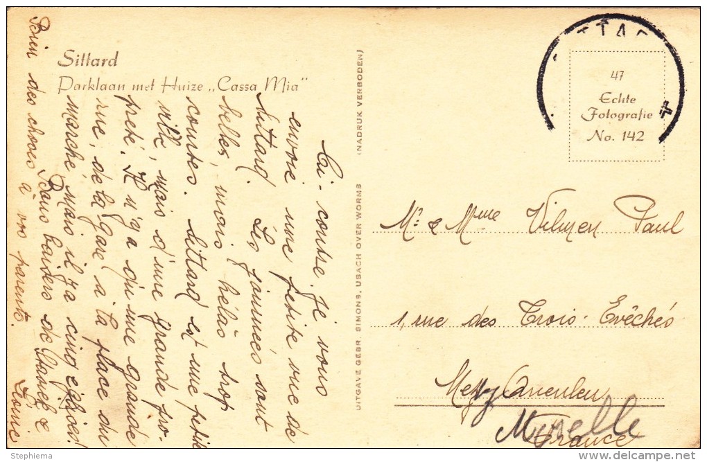Carte Postale, Parklaan Met Huize Cassa Mia, Sittard - Sittard