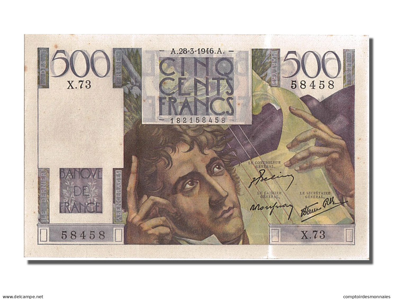 Billet, France, 500 Francs, 500 F 1945-1953 ''Chateaubriand'', 1946, 1946-03-28 - 500 F 1945-1953 ''Chateaubriand''