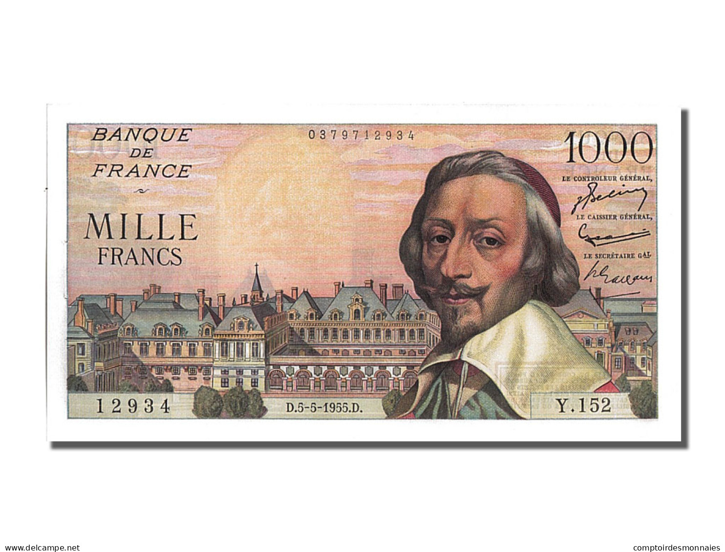 Billet, France, 1000 Francs, 1 000 F 1953-1957 ''Richelieu'', 1955, 1955-05-05 - 1 000 F 1953-1957 ''Richelieu''