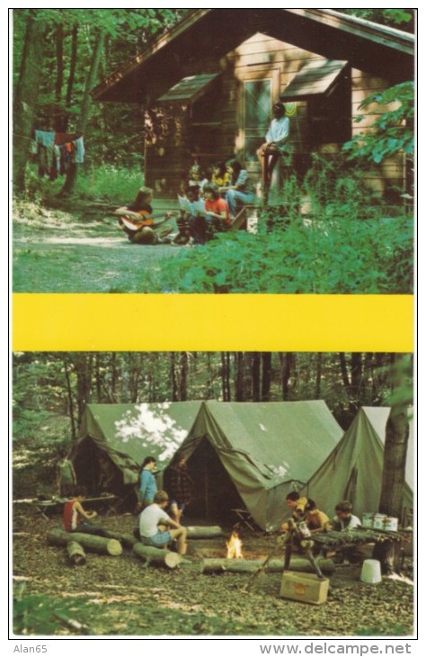 Hiram Ohio Boy Scout Camp Asbury, Camping, Tents Scouting, C1960s/70s Vintage Postcard - Scouting