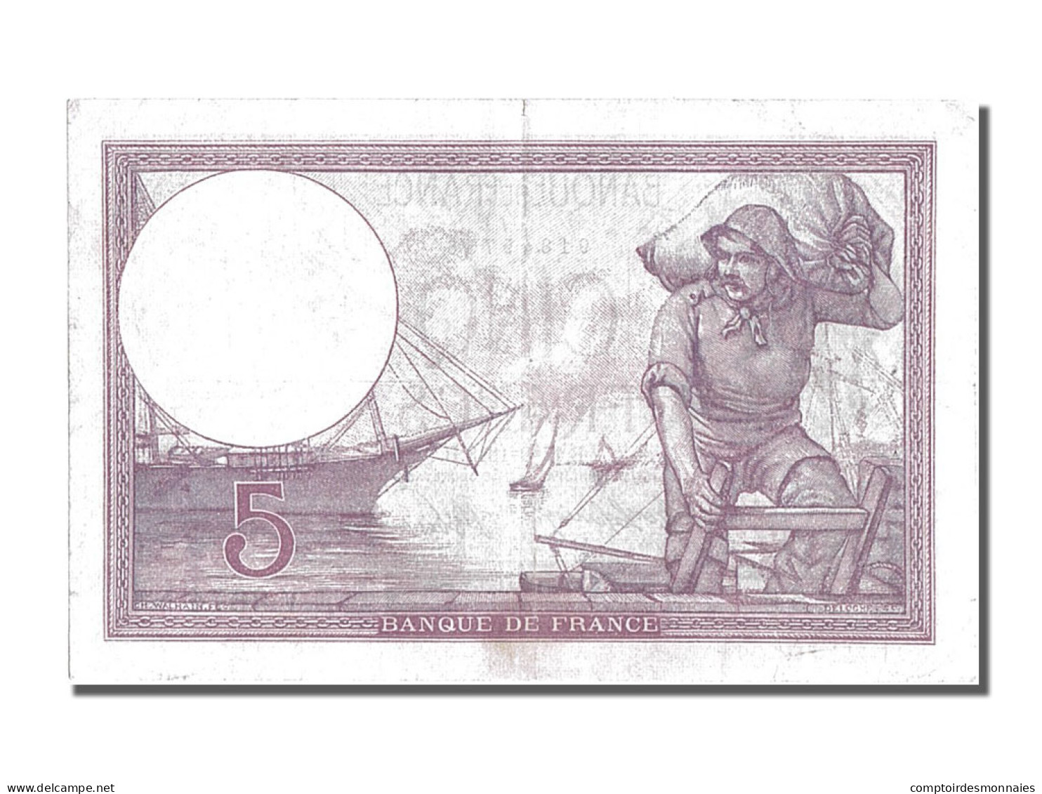 Billet, France, 5 Francs, 5 F 1917-1940 ''Violet'', 1918, 1918-09-17, TTB+ - 5 F 1917-1940 ''Violet''