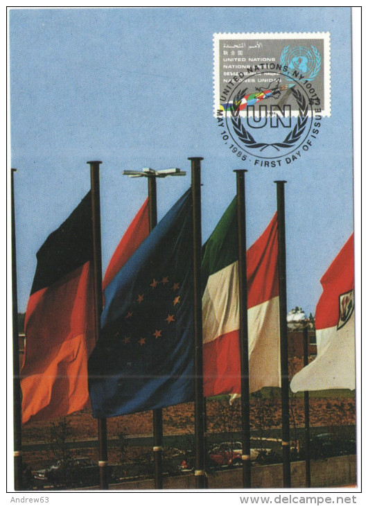 ONU - NAZIONI UNITE - UNITED NATIONS - NATIONS UNIES - 1985 - Definitive Series - Carte Maximum - New York - FDC - Maximum Cards