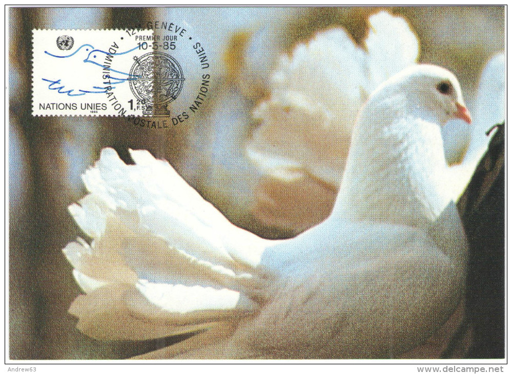 ONU - NAZIONI UNITE - UNITED NATIONS - NATIONS UNIES - 1985 - Definitive Series - Carte Maximum - Genève - FDC - Maximum Cards