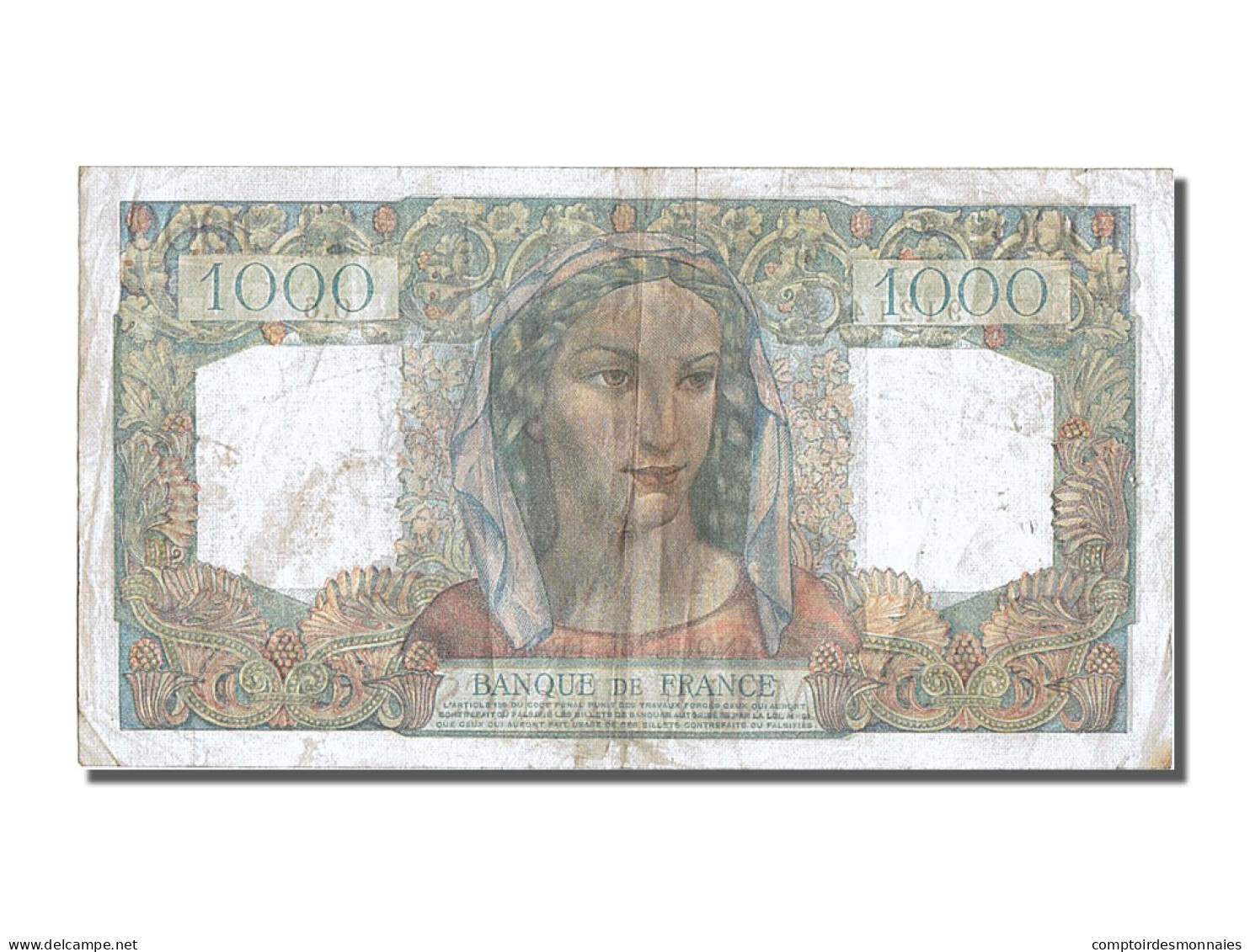 Billet, France, 1000 Francs, 1 000 F 1945-1950 ''Minerve Et Hercule'', 1945 - 1 000 F 1945-1950 ''Minerve Et Hercule''