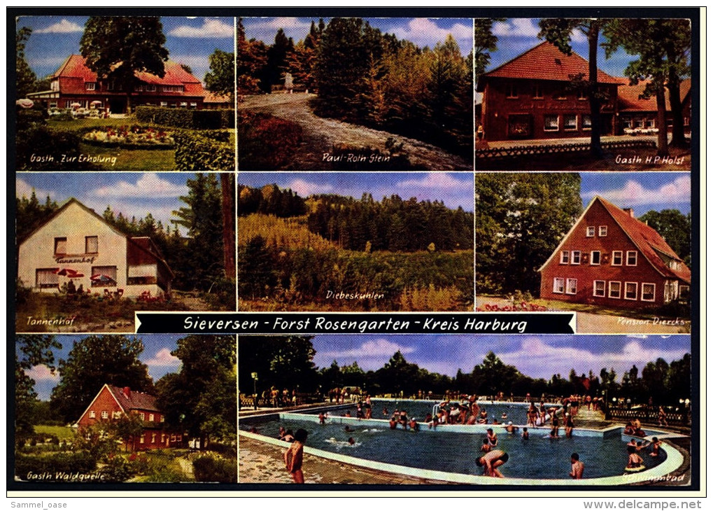 "Sieversen" Forst Rosengarten / Kreis Harburg  -  Gasthäuser / Pensionen  -  Ansichtskarte Ca. 1970   (5244) - Seevetal