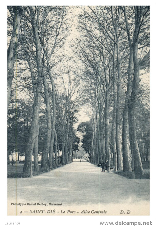 (DEL 626) Very Old Postcard - Carte Ancienne - Saint Dié Park (with Trees) + Roche St Martin (2 Postcard) - Arbres