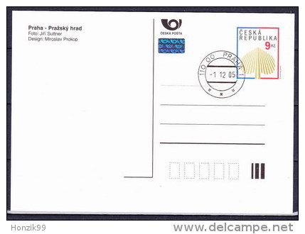 Tchéque République 2005, Carte Postale -  Chateau De Prague (CPH 3), Obliteration Premier Jour - Briefe