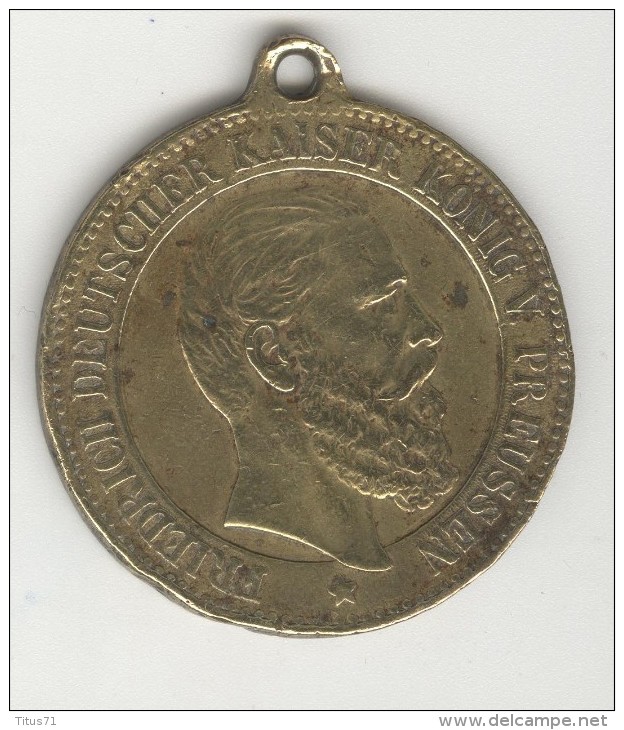 Pendentif Wilhelm II - Friedrich - Deutscher Kaiser - Konig V. Prussen - Autres & Non Classés