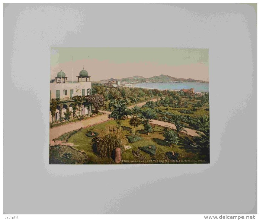 Las Palmas De Gran Canaria Photochrome 1900 The Isleta From San Catalina Hotel - Oud (voor 1900)