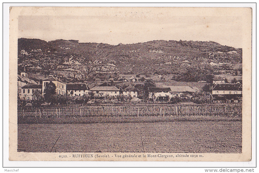 Ruffieux -  Vue Générale Et Le Mont Clergeon, Altitude 1050 M.- Circulé 1936 - Ruffieux