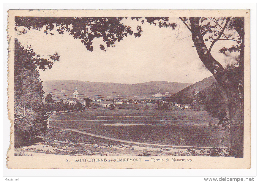 Saint Etienne Les Remiremont - Terrain De Manoeuvres (poteaux De Rugby) Circulé 1937 - Saint Etienne De Remiremont