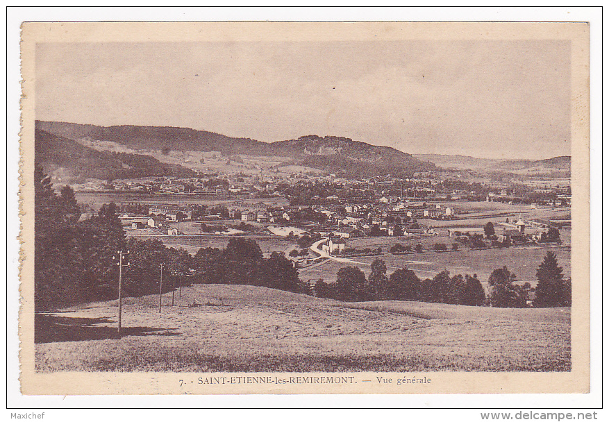 Saint Etienne Les Remiremont - Vue Générale - Circulé 1937, Sous Enveloppe - Saint Etienne De Remiremont