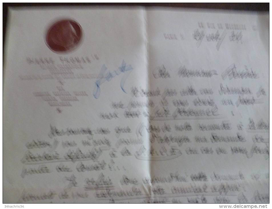 Lettre à En Tête Et LAS Autographe De Pierre Thomas Auteur Dramatique Chansonnier . Paris 1924 - Handtekening