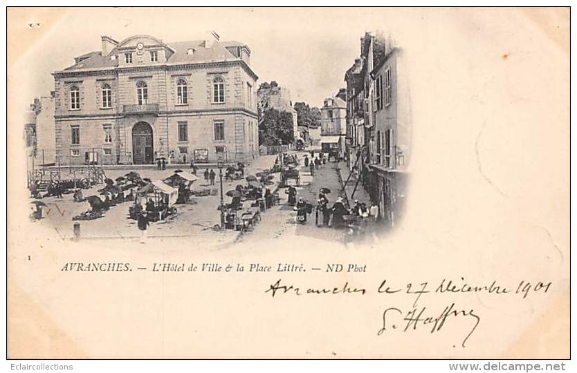 Avranches    50    Hôtel De Ville. Place Littré. Marché - Avranches