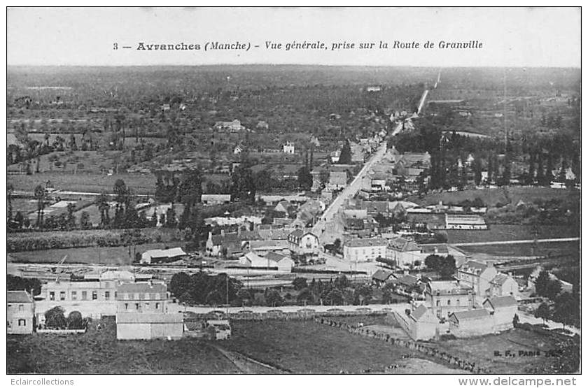 Avranches    50      Vue Générale Prise Sur La Route De Granville - Avranches