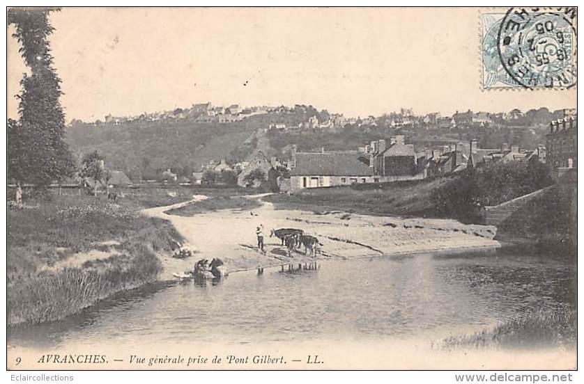 Avranches    50      Vue Générale Prise De Pont Gilbert. Lavandières - Avranches