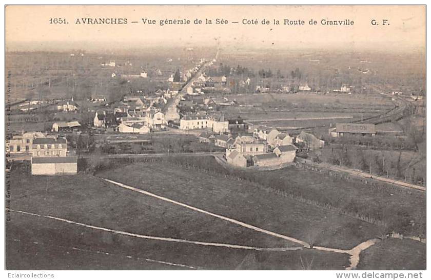 Avranches    50       Vue Générale De La Sée , Côté Route De Granville - Avranches