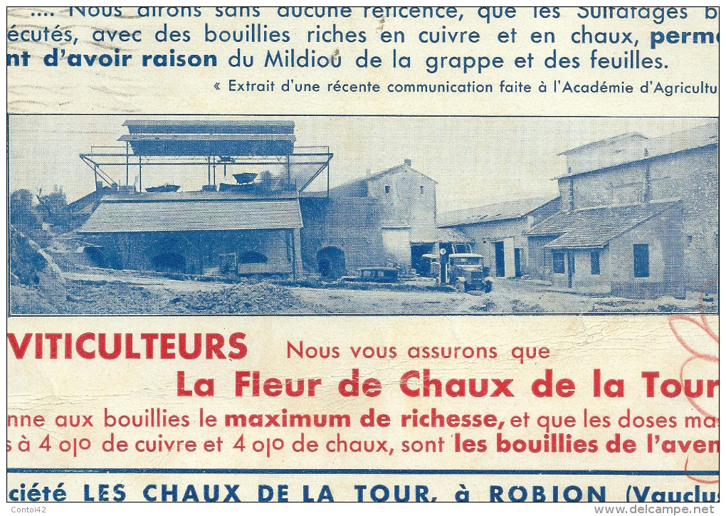 84 ROBION VAUCLUSE CHAUX BUVARD MINES - Agriculture