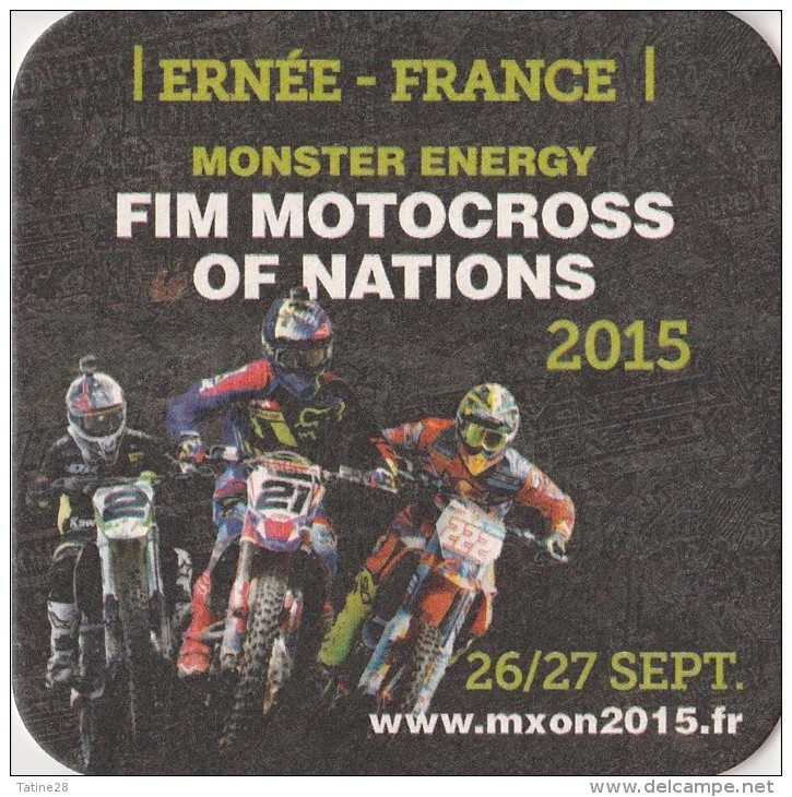 SOUS BOCK ERNEE MONSTER ENERGY FIM MOTOCROSS OF NATIONS 2015 - Beer Mats