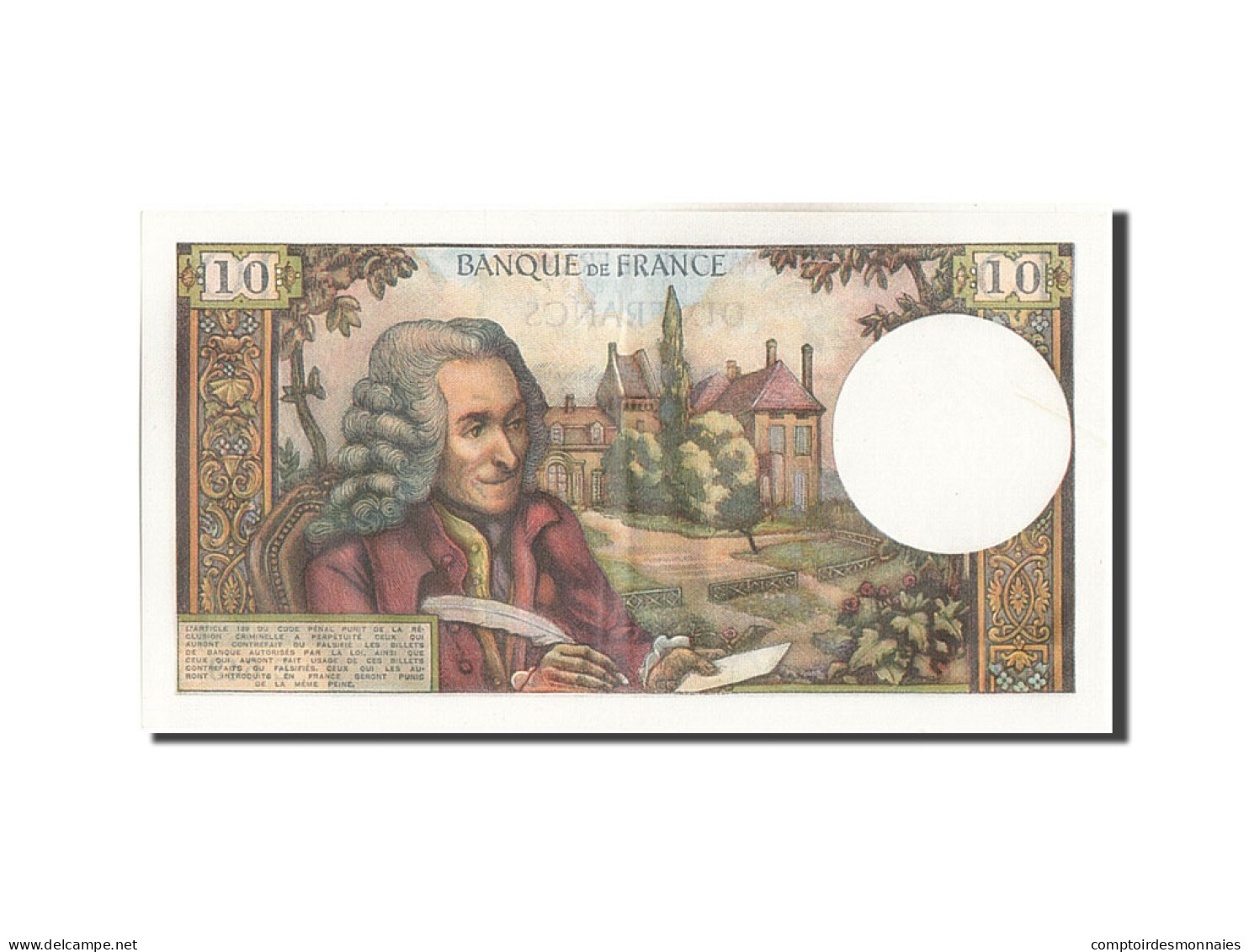 Billet, France, 10 Francs, 10 F 1963-1973 ''Voltaire'', 1971, 1971-01-08, SUP+ - 10 F 1963-1973 ''Voltaire''