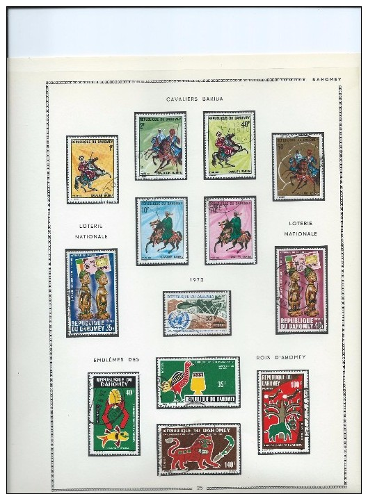 Magnifique collection de timbres  presque complete sur feuilles d'album.1967/75 ,feuilles 21 à30