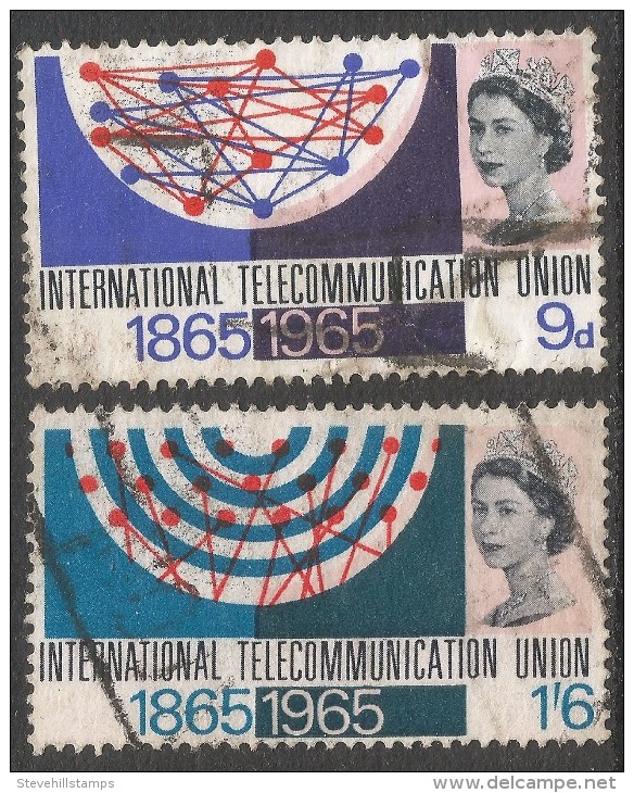 Great Britain. 1965 ITU Centenary. Used Complete Set SG 683-684 - Used Stamps