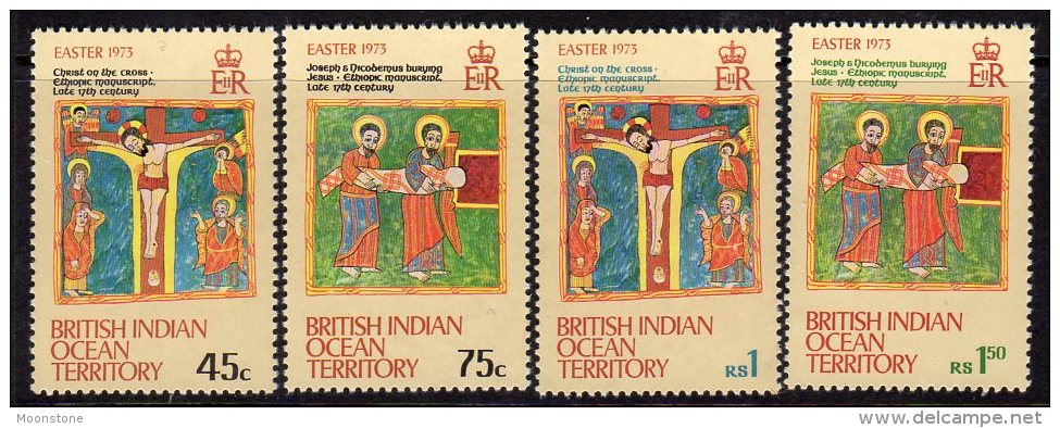 British Indian Ocean Territory BIOT 1973 Easter Set Of 4, MNH (A) - Britisches Territorium Im Indischen Ozean