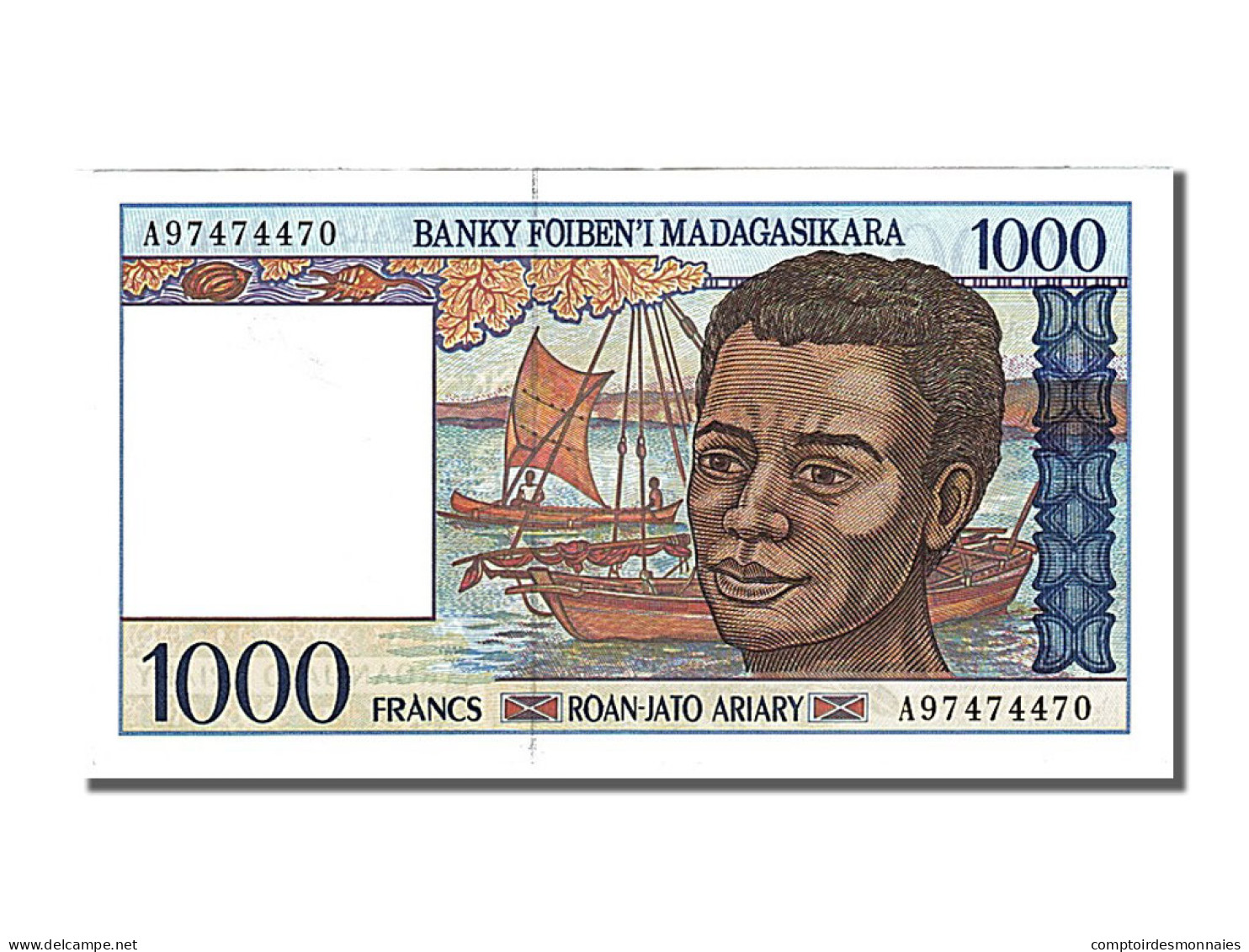 Billet, Madagascar, 1000 Francs = 200 Ariary, 1994, SUP - Madagascar