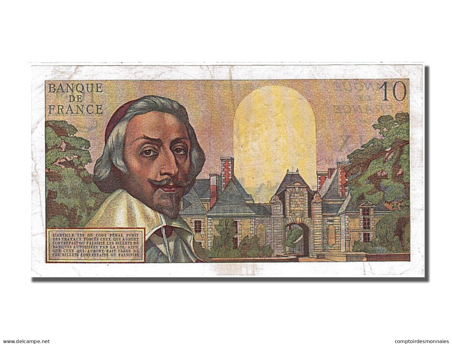 Billet, France, 10 Nouveaux Francs, 10 NF 1959-1963 ''Richelieu'', 1961 - 10 NF 1959-1963 ''Richelieu''