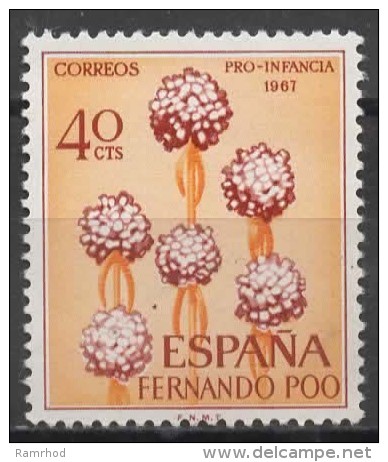 FERNANDO POO 1967 Child Welfare And Similar Floral Design - 40c Flowers MNH - Fernando Po