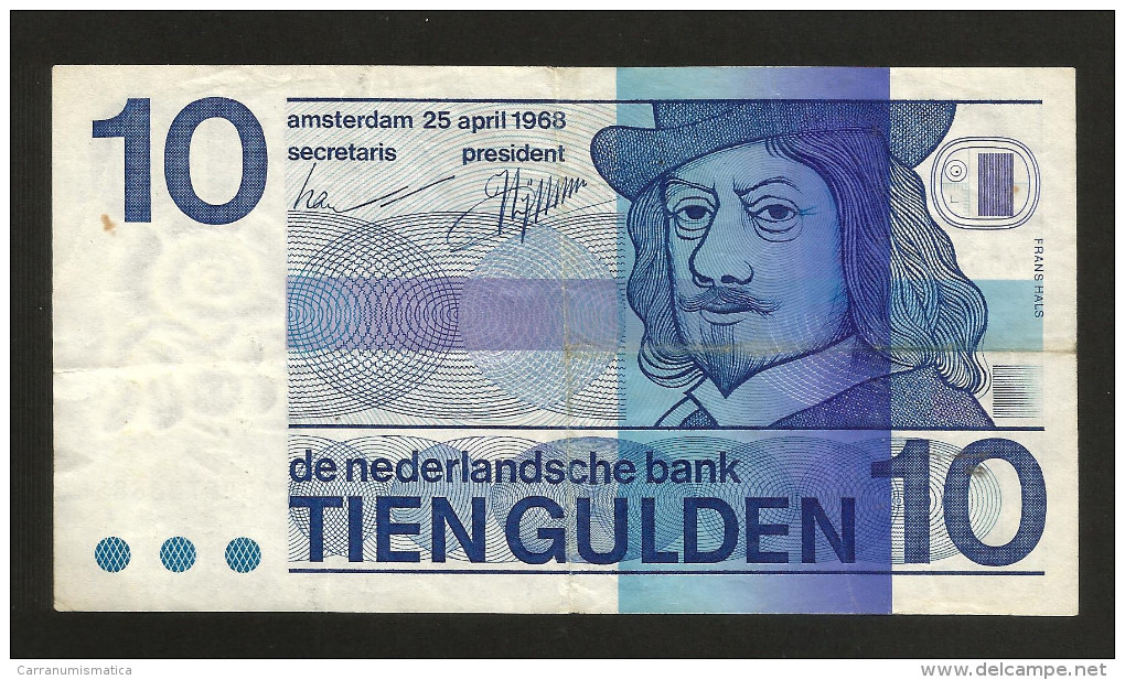 PAYS - BAS / NETHERLANDS / OLANDA - De Nederlandsche Bank - 10 GULDEN  (1968) - 10 Gulden