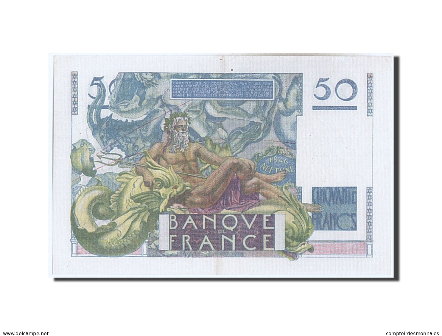 Billet, France, 50 Francs, 50 F 1946-1951 ''Le Verrier'', 1948, 1948-04-08, SPL - 50 F 1946-1951 ''Le Verrier''