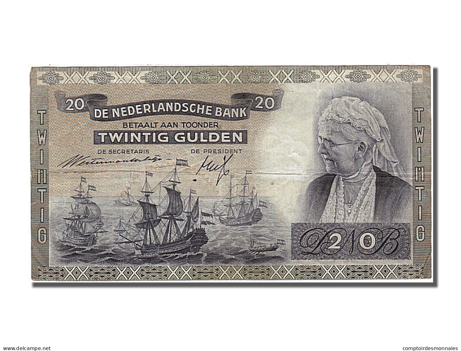 Billet, Pays-Bas, 20 Gulden, 1941, 1941-03-19, SUP - 20 Florín Holandés (gulden)