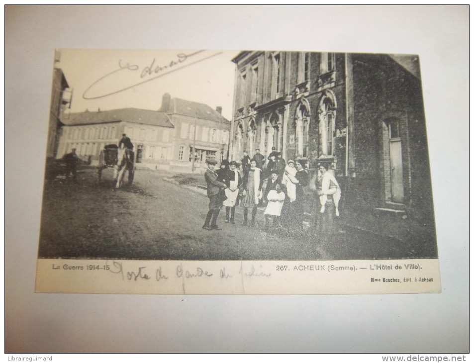 3yg - CPA N°267 - ACHEUX - L'hôtel De Ville - [80] - Somme - - Acheux En Amienois