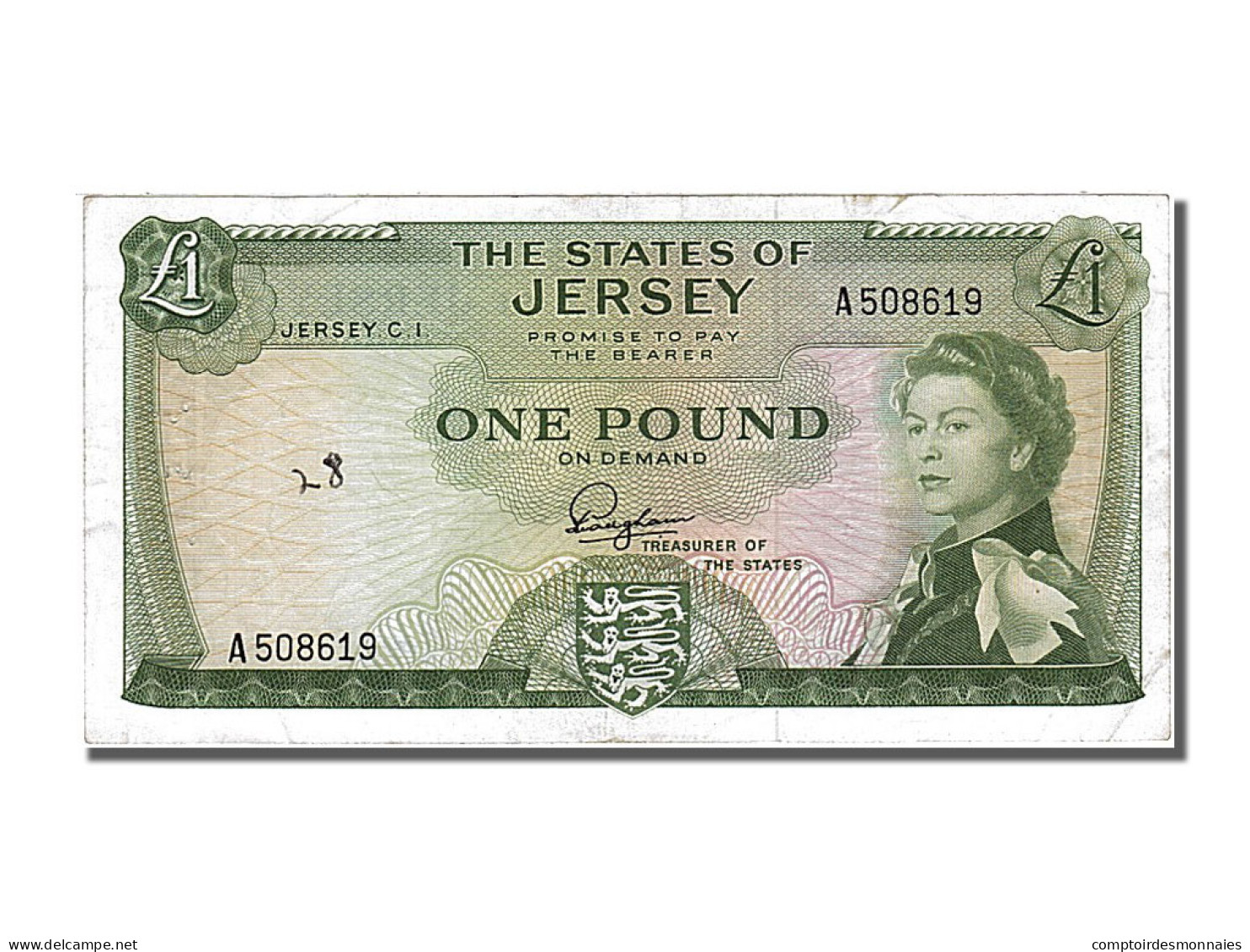 Billet, Jersey, 1 Pound, 1963, TTB+ - Jersey