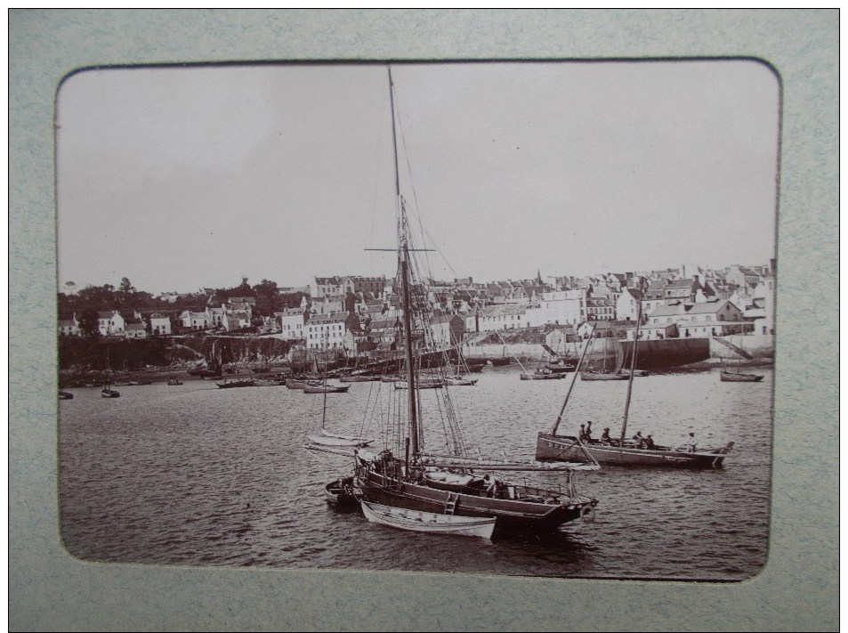 PHOTO DE DOUARNENEZ ( 29 BRETAGNE ) Vue Du Port Bateau De Pêche  1898/1902 - Luoghi