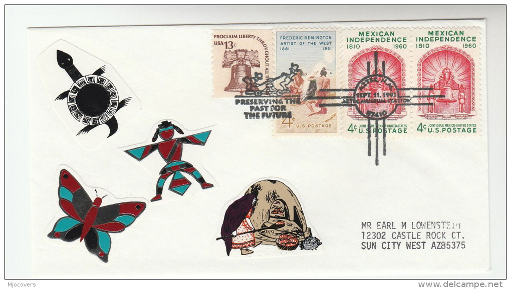 1993 Aztec New Mexico ´PRESERVING THE PAST´ Native AMERICAN INDIAN EVENT COVER  USA Stamps  Butterfly Emblem  Insect - Indiens D'Amérique