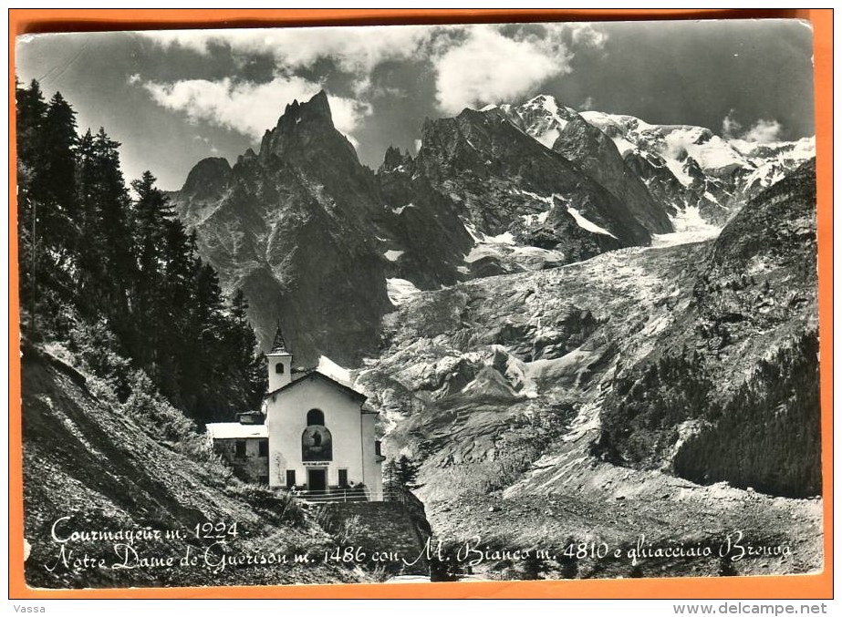 Courmayeur-  Notre Dame De La Guerison.  Ghiacciaio Brenva .ITALIA - Altri & Non Classificati