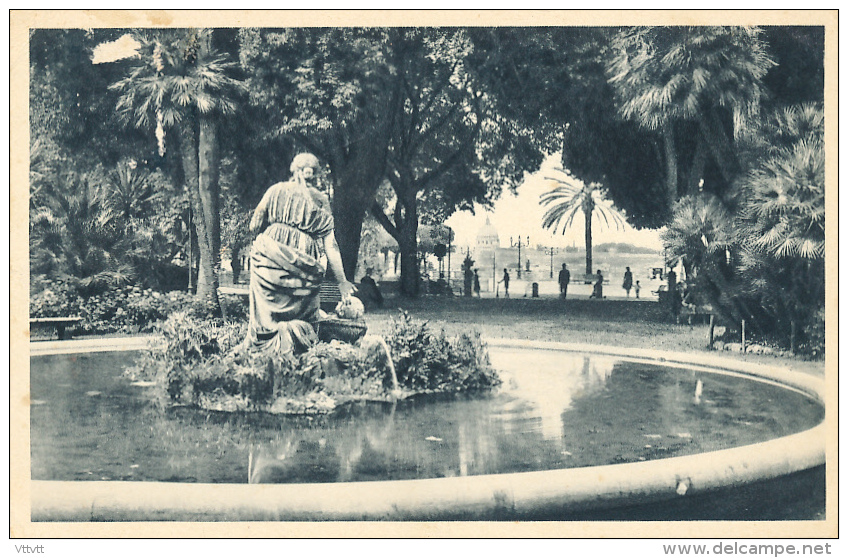 *ITALIE, ROMA, ROME : Fontana Del Mosé Al Pincio, Fontaine Du Moise Au Pincio (circulée) - Parcs & Jardins