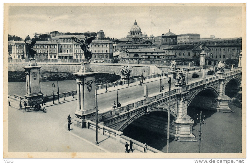 ITALIE, ROMA, ROME : Ponte Vittorio Emanuele Ii, Pont Vittorio Emanuele II (non Circulée) - Bruggen