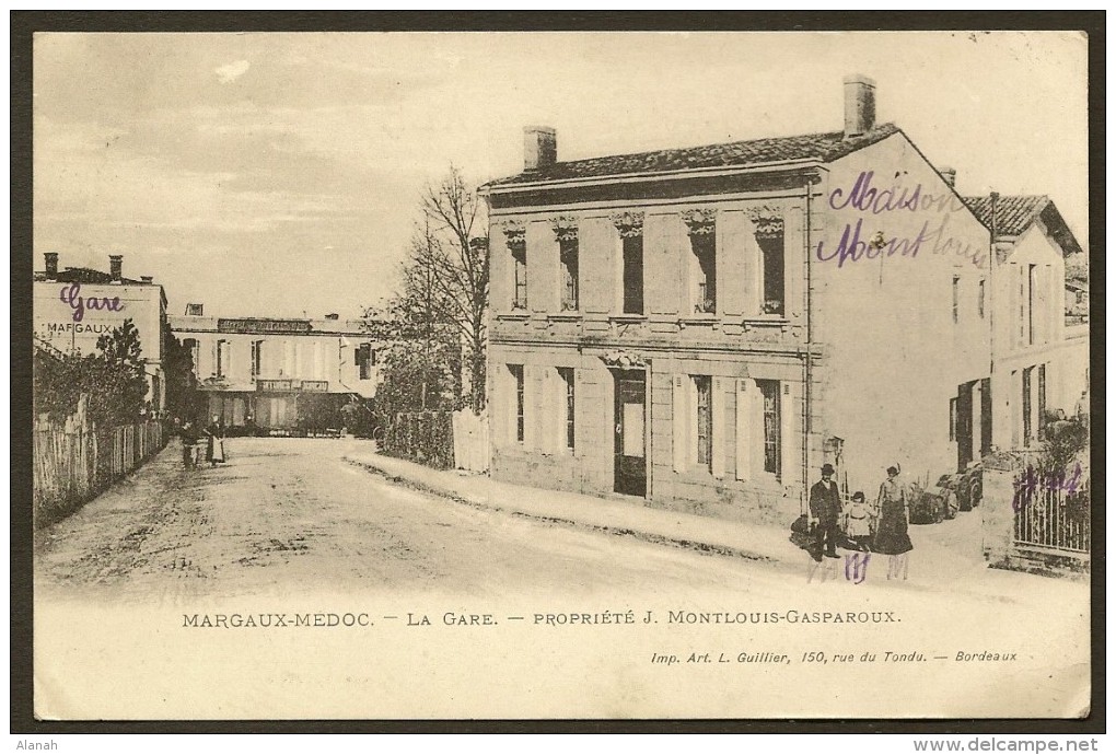 MARGAUX MEDOC Rare La Gare Propriété J. Montlouis-Gasparoux (Guillier) Gironde (33) - Margaux